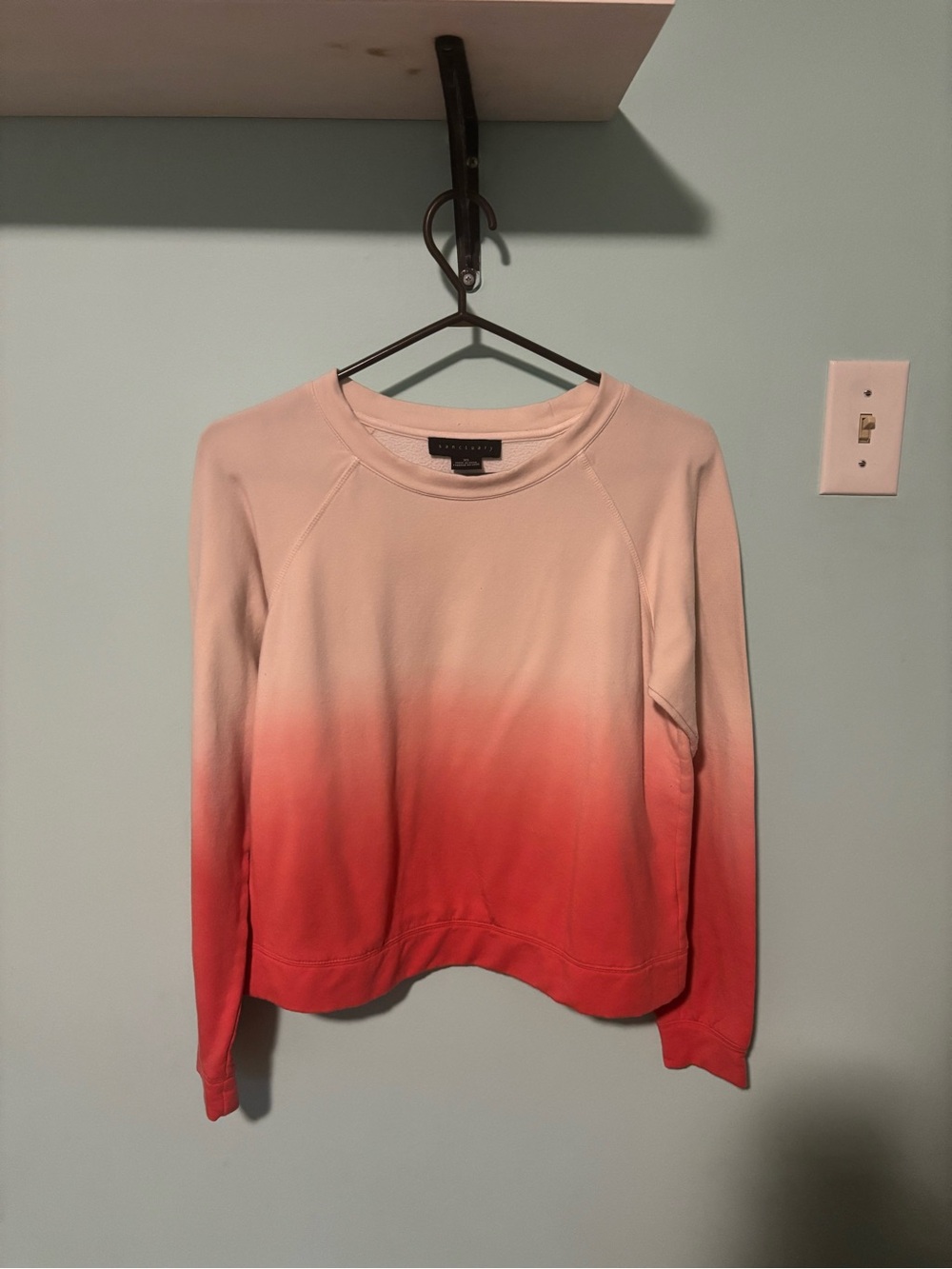Sanctuary Ombre Crew Sweatshirt in Cream to Coral